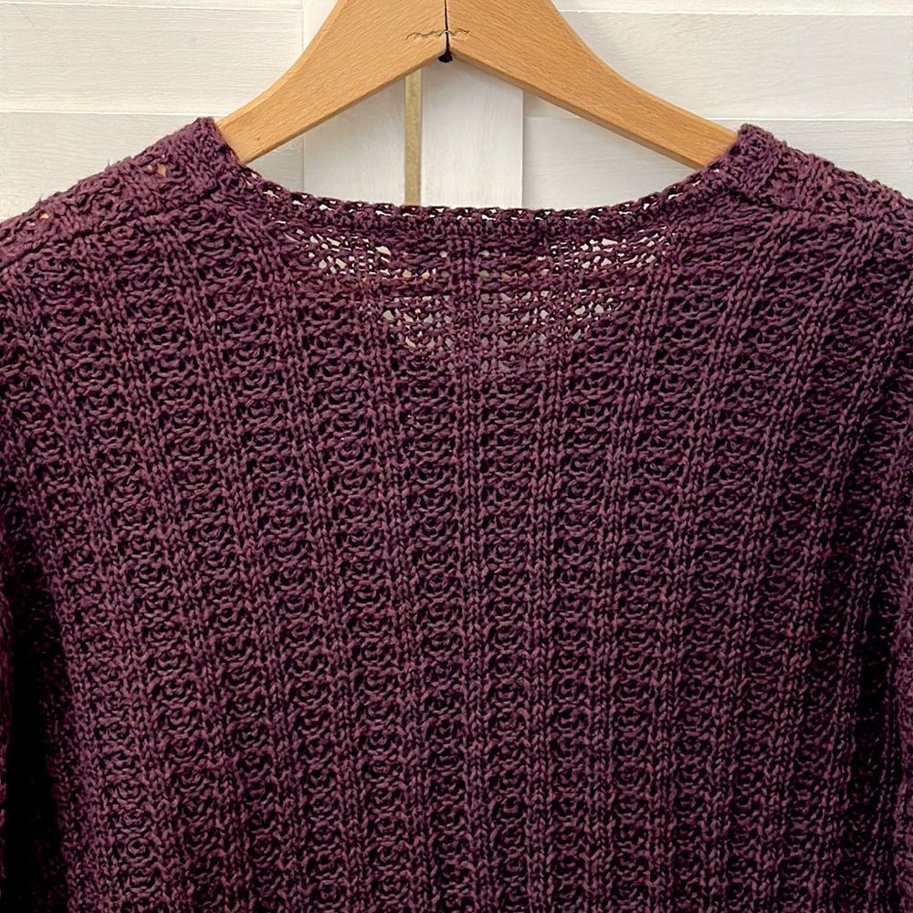 Eddie Bauer Linen Blend Burgundy Sweater SP - Picture 10 of 13